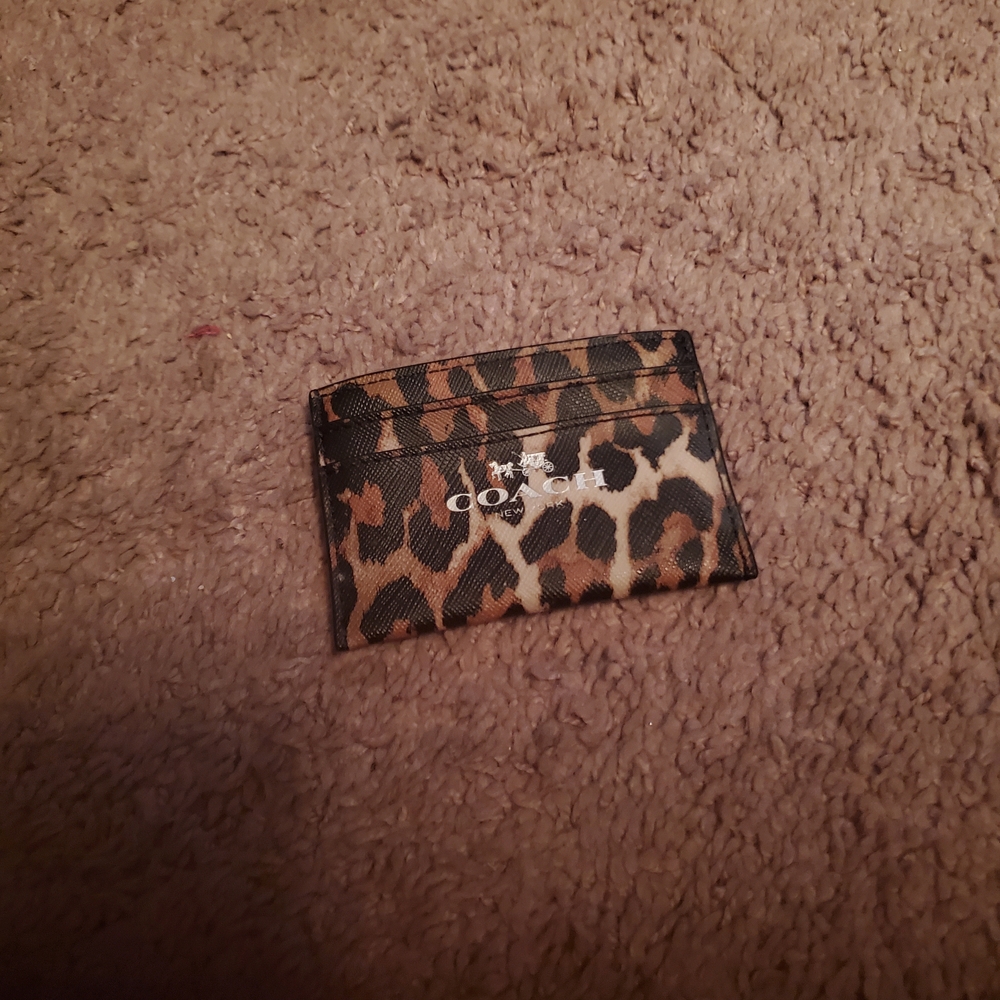 Coach Animal Print Card Holder